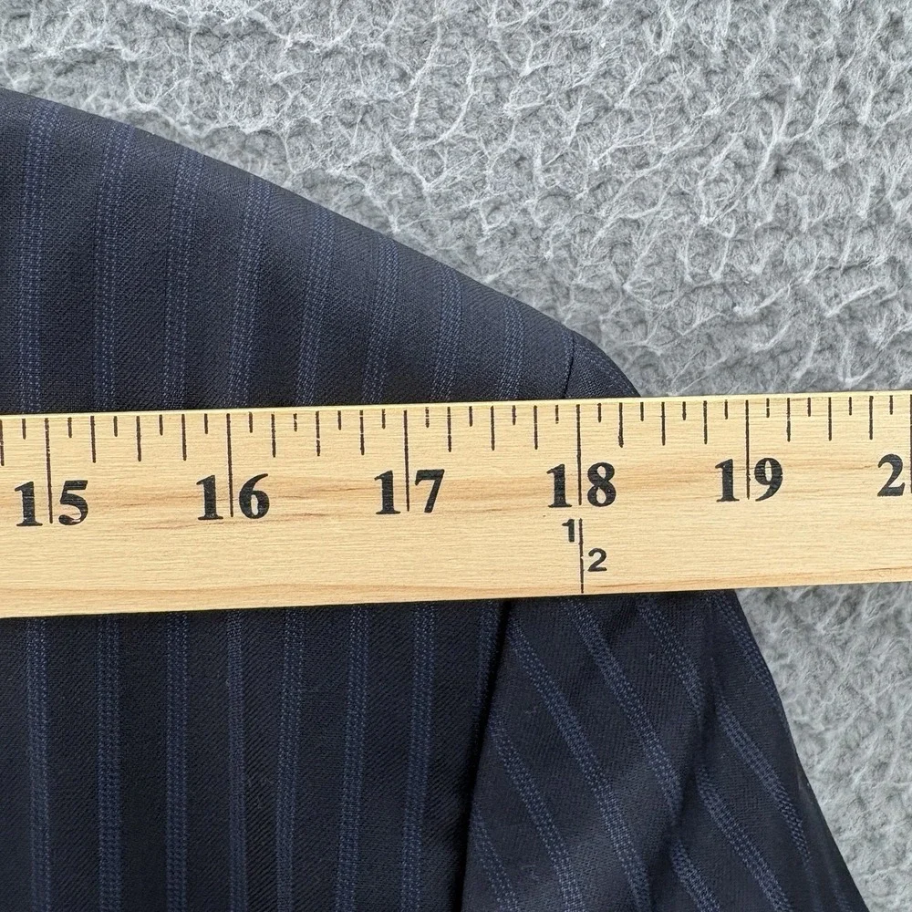 VERSACE Suit Navy Blue Pinstripe Wool Notch Lapel Italian Size 52 *